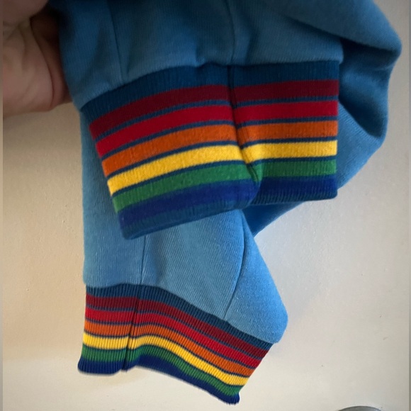 Aviator Nation Rainbow Rib Pocket Sweatpants in Ocean - Picture 4 of 5